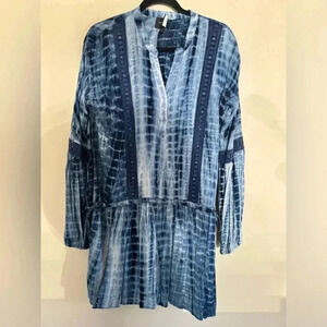 Romeo & Juliet Couture Dress - Tie-Dye, Long-Sleeve,  Embroidered, Beachy